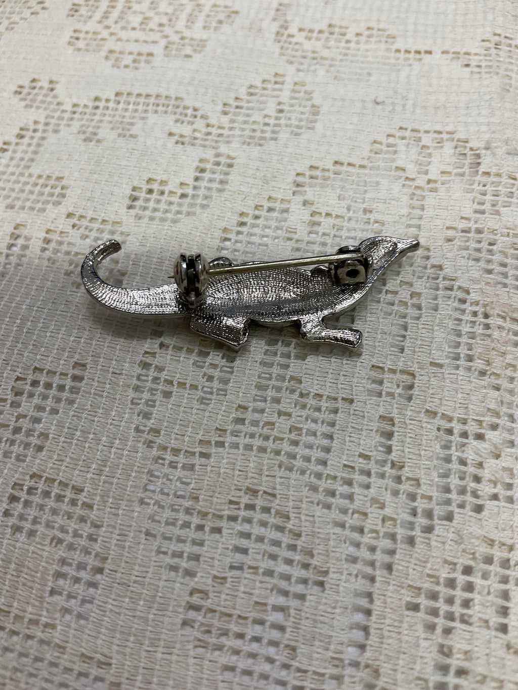 Silver Lizard broach pin