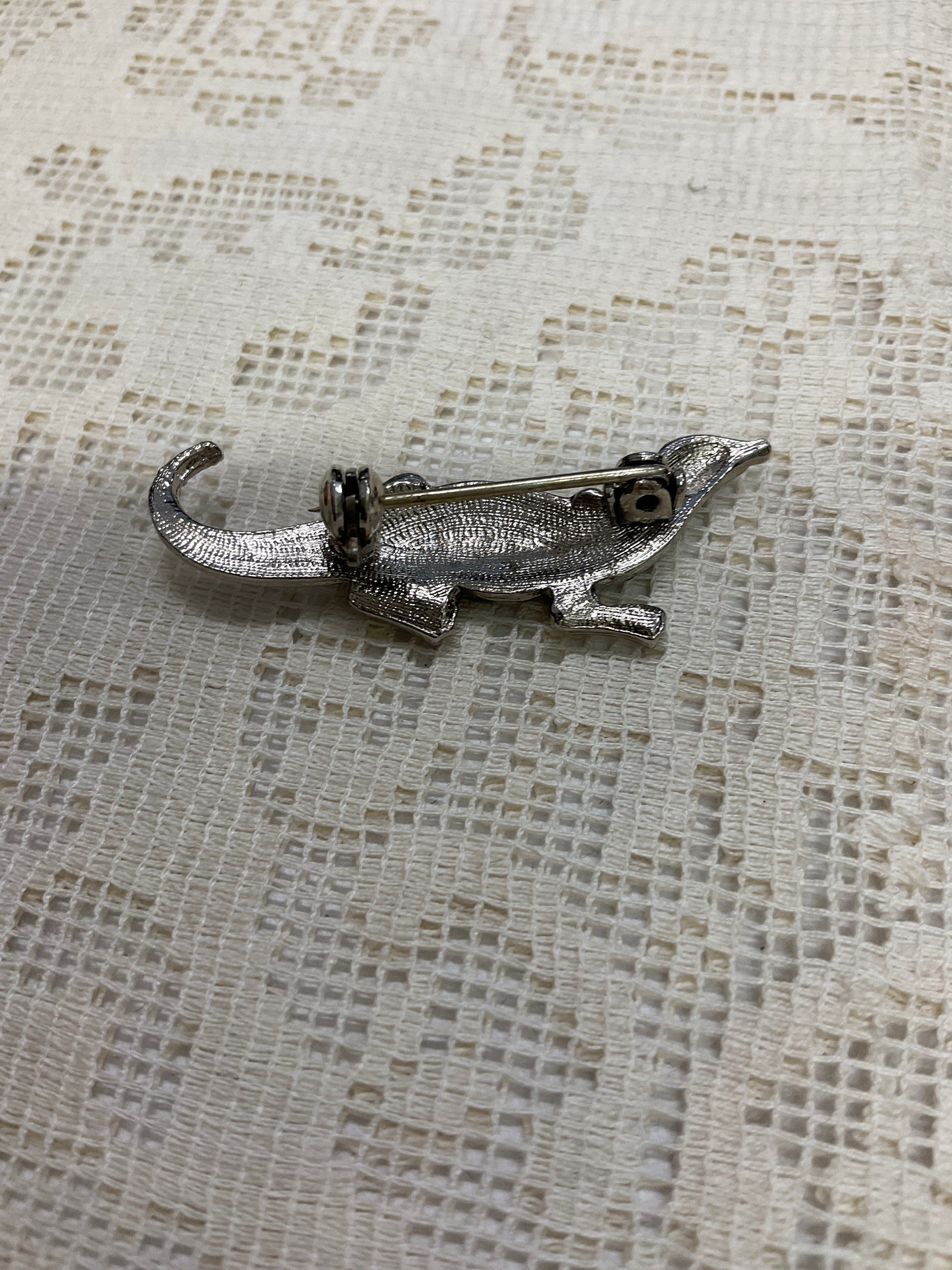Silver Lizard broach pin