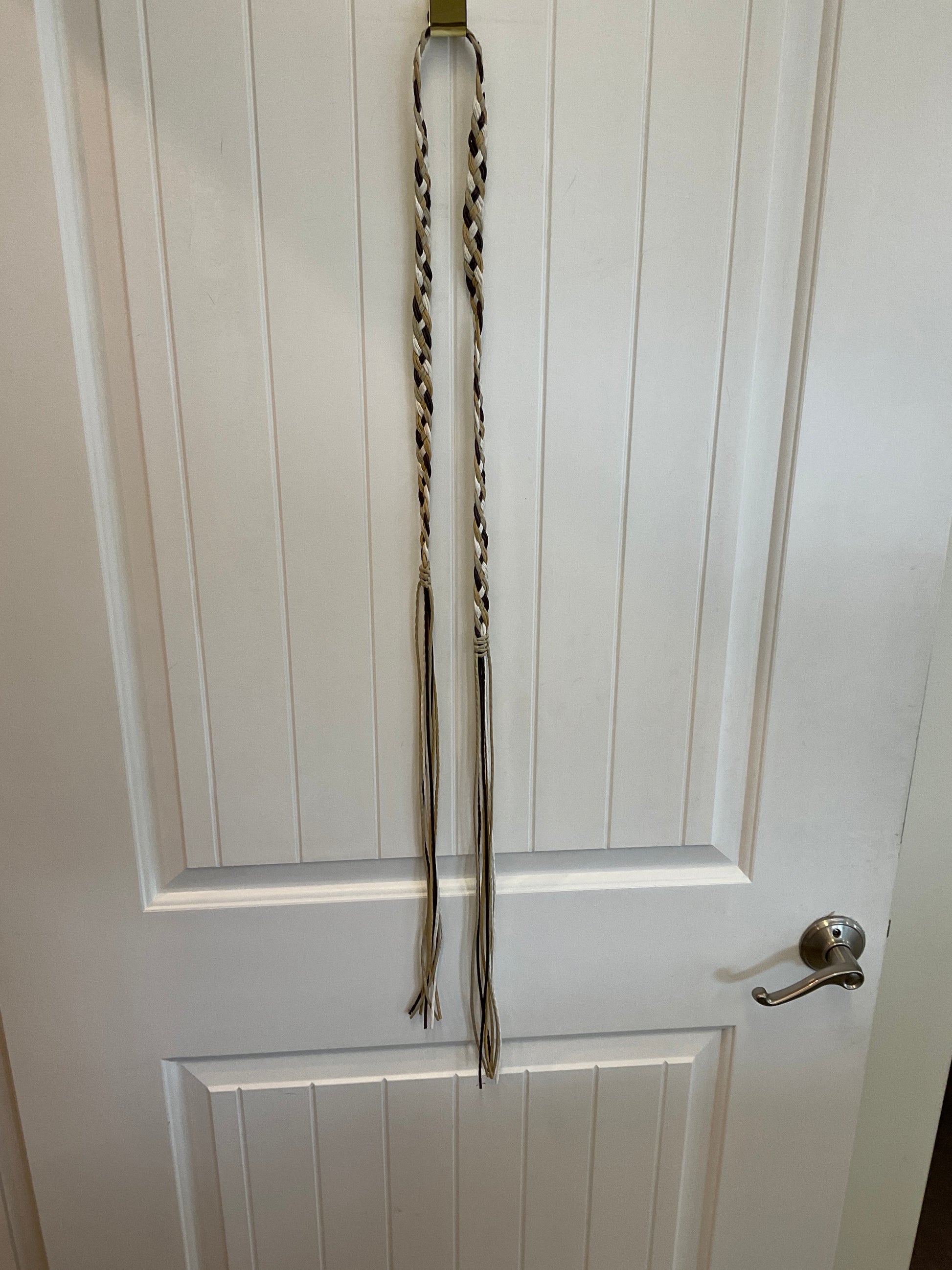 Braided belt tricoloured
