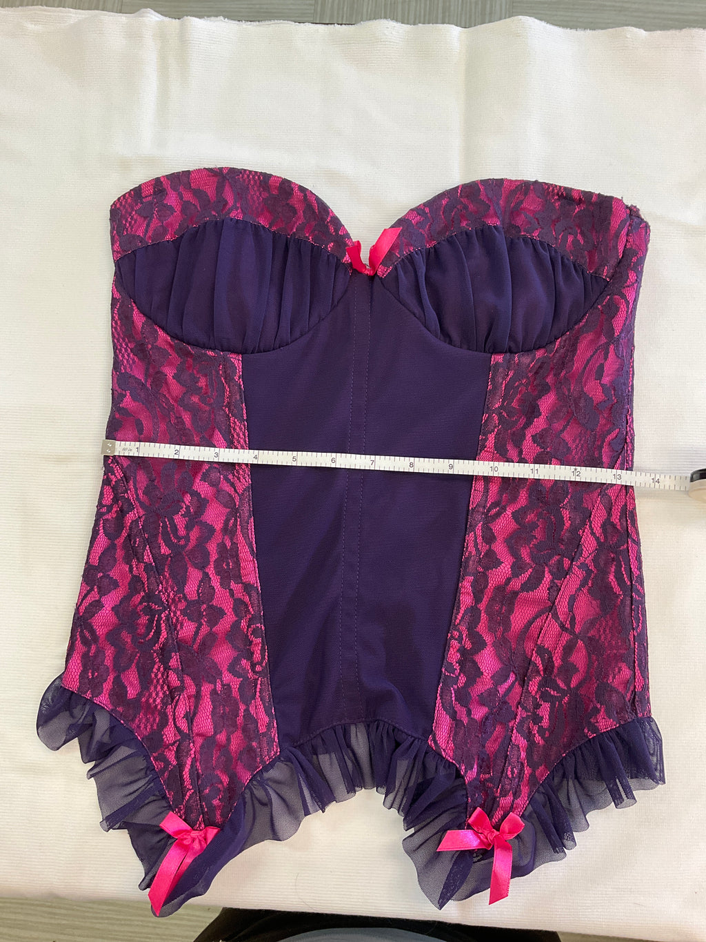 Purple and pink Corset with lace
