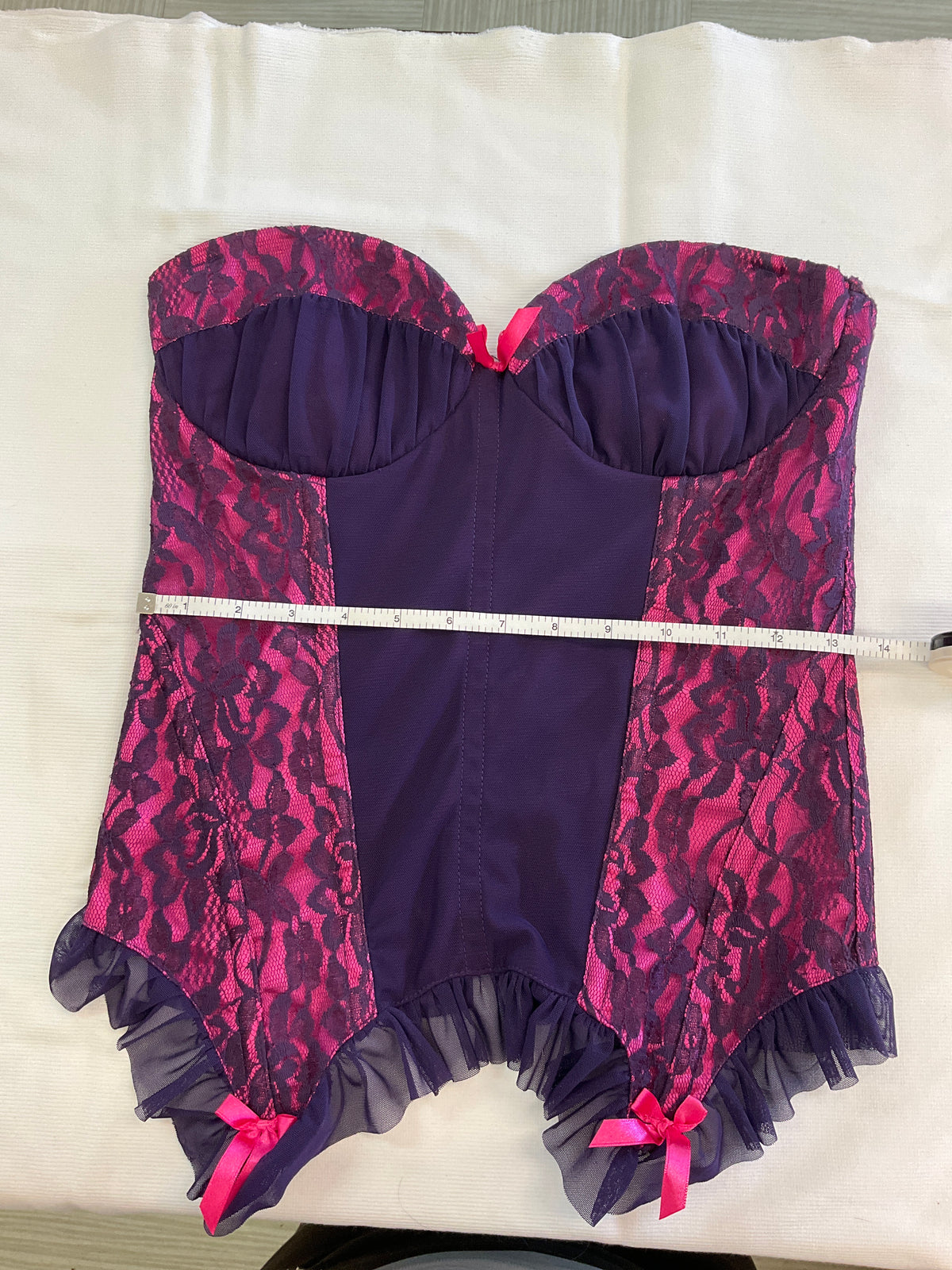 Purple and pink Corset with lace