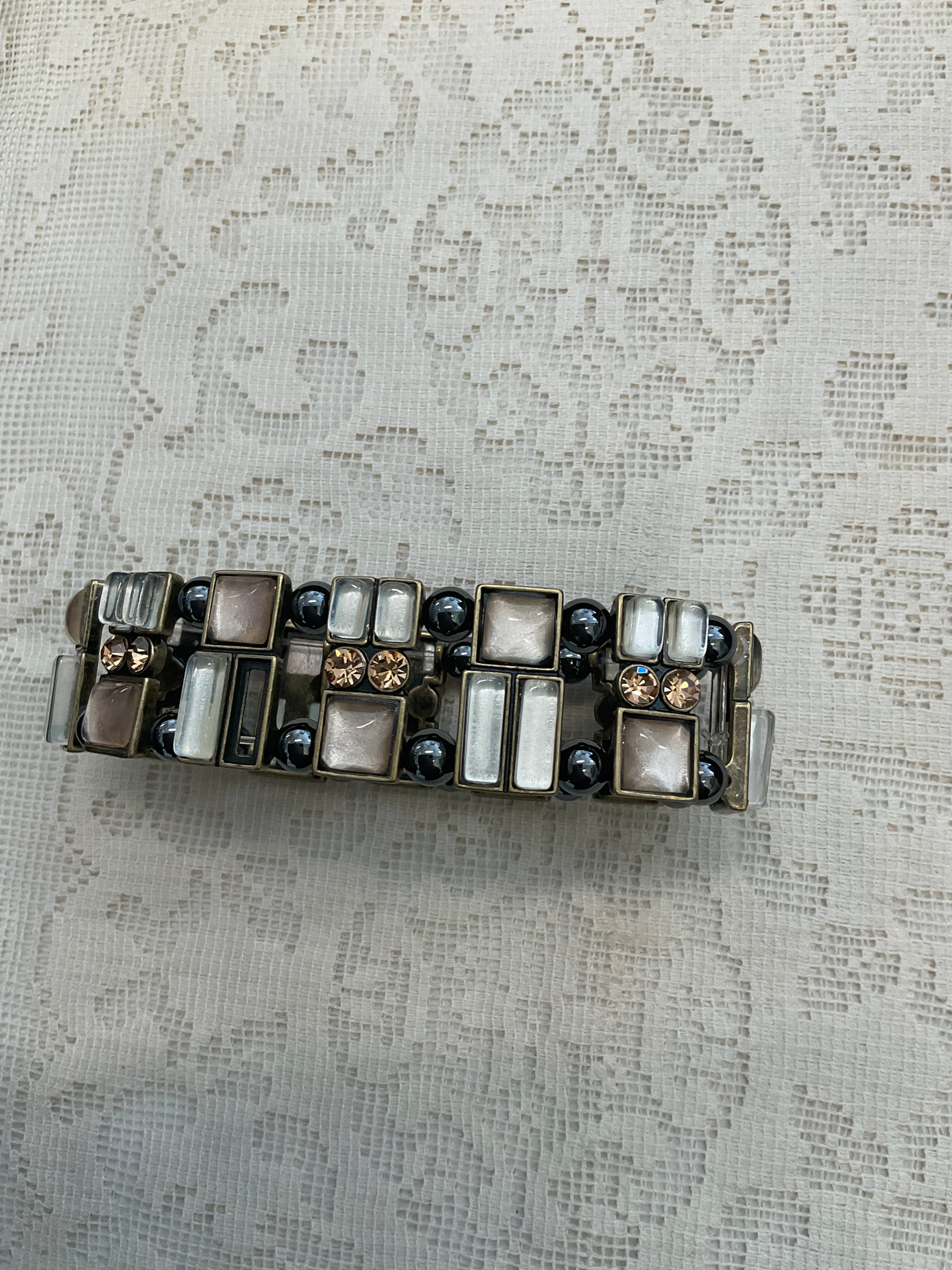 Gold toned bracelet with beads
