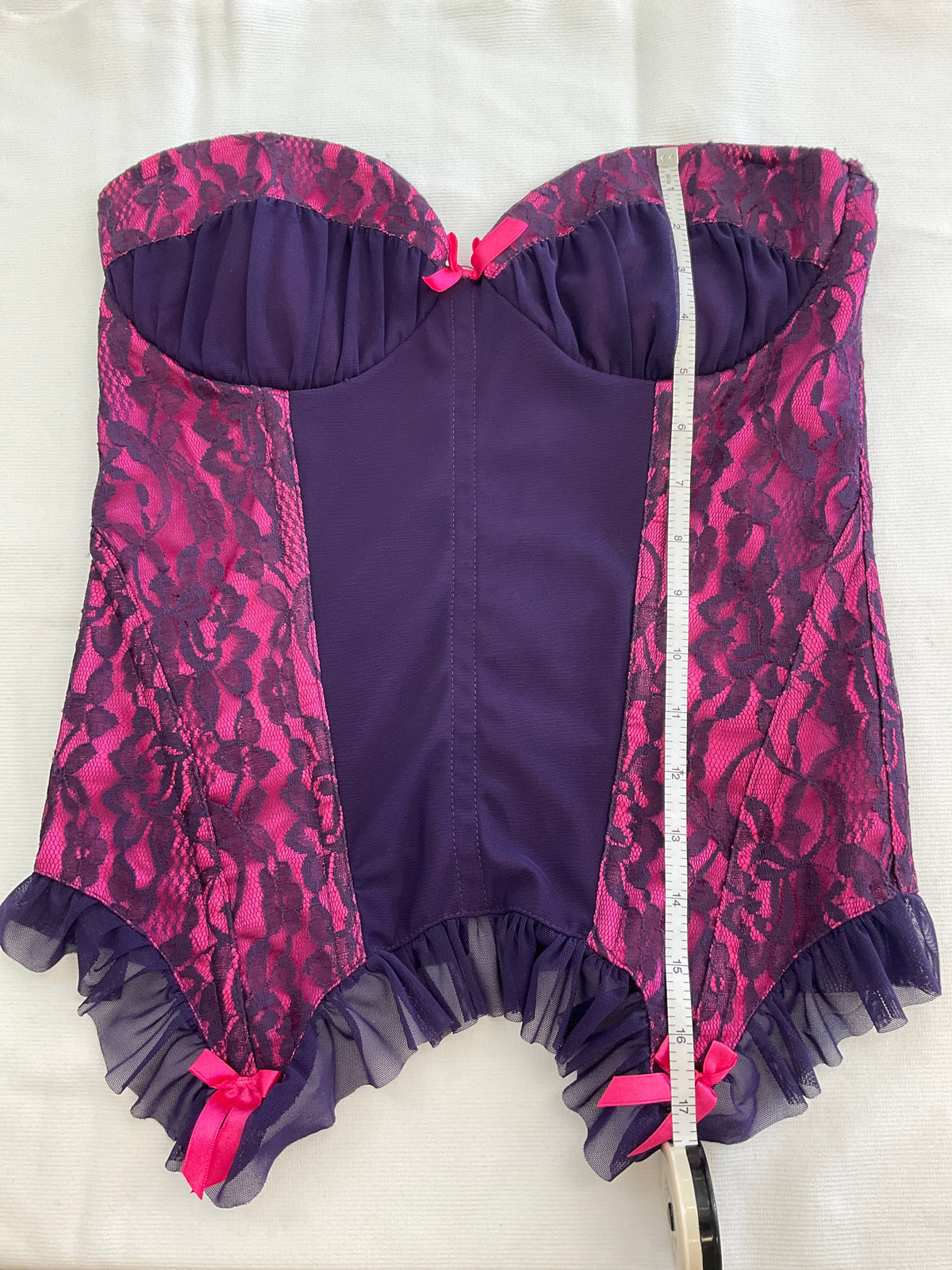 Purple and pink Corset with lace