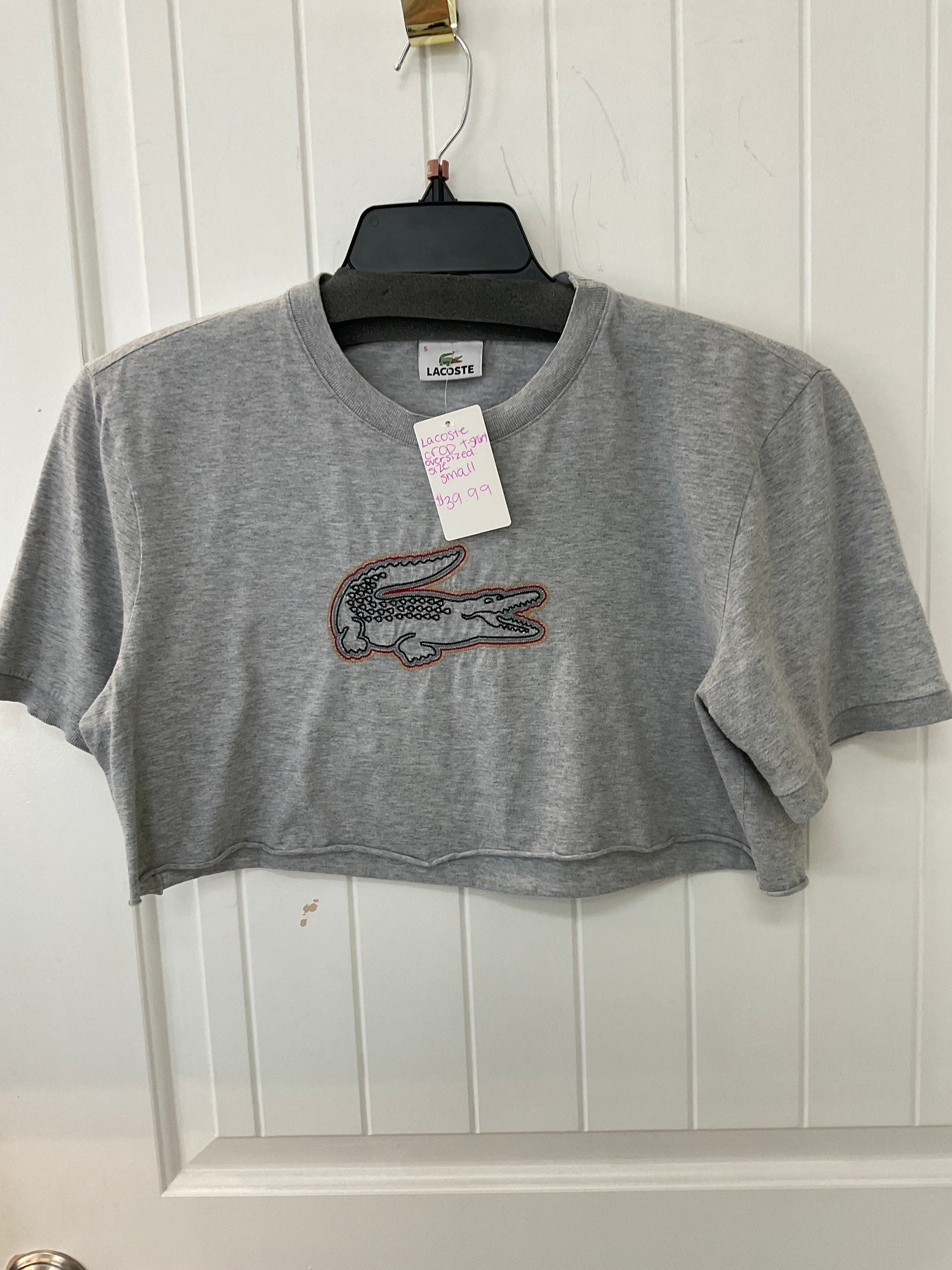 Lacoste oversized crop t-shirt size small