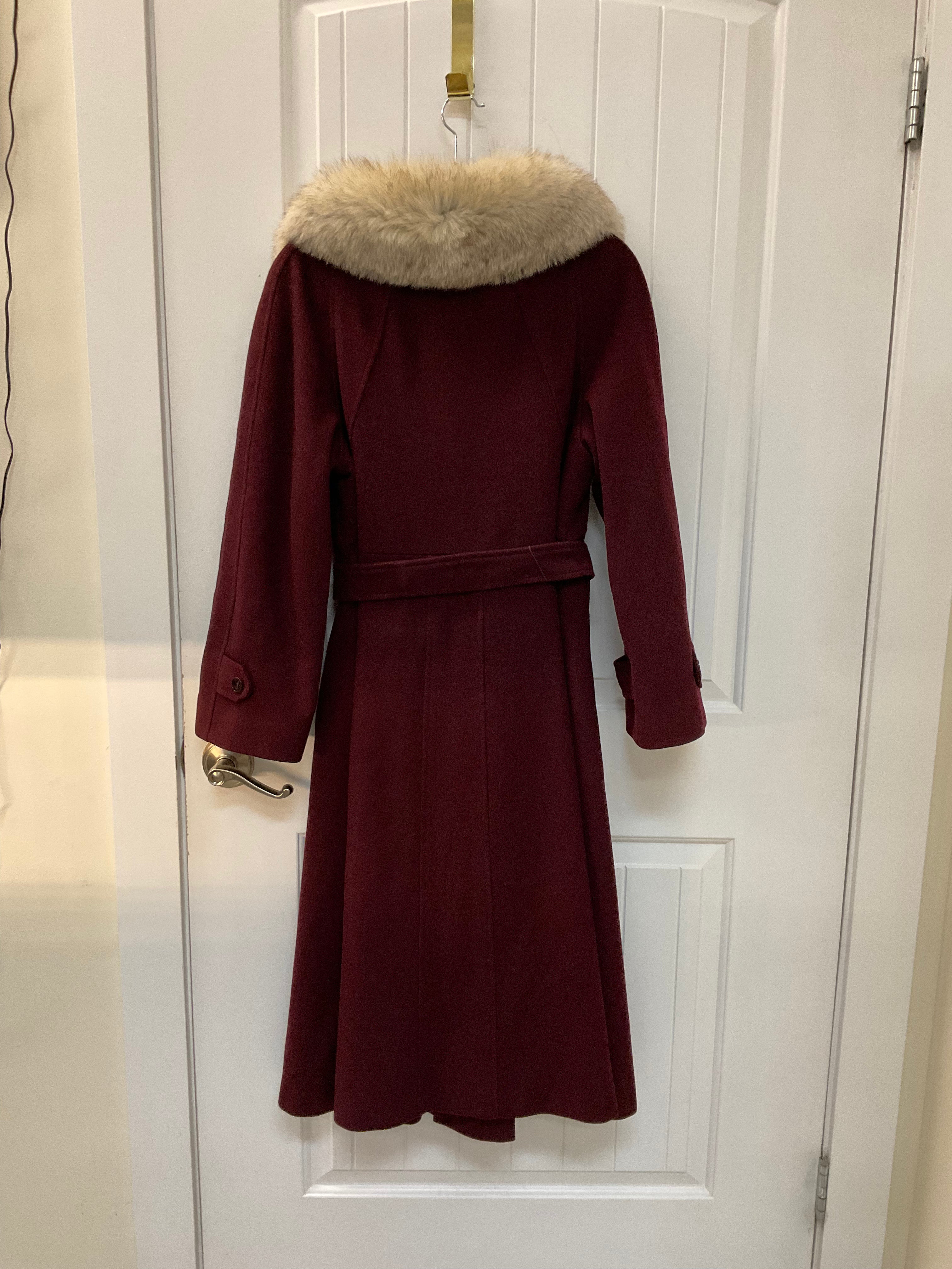 Burgundy vintage women’s coat