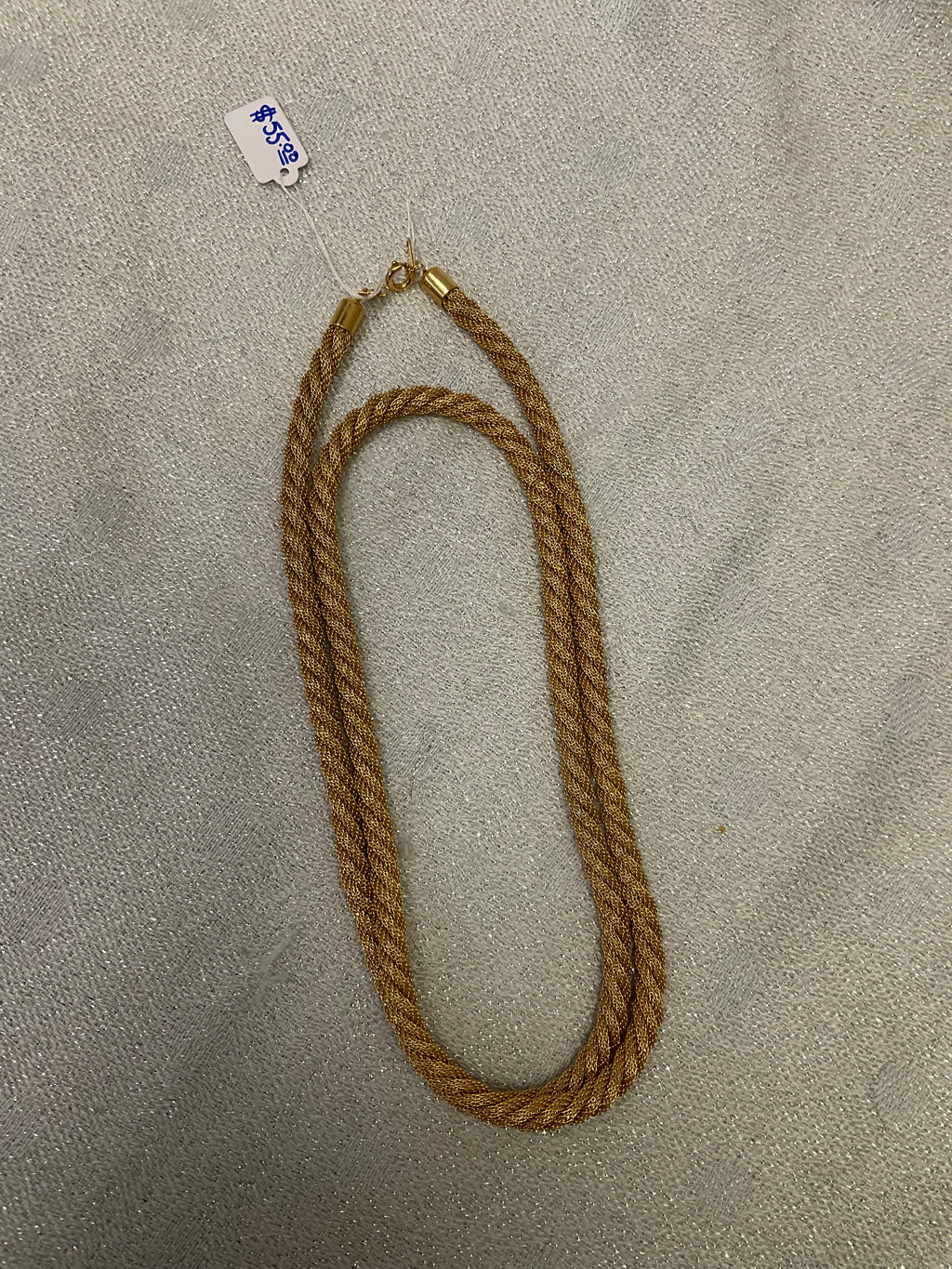 Gold rope chain necklace