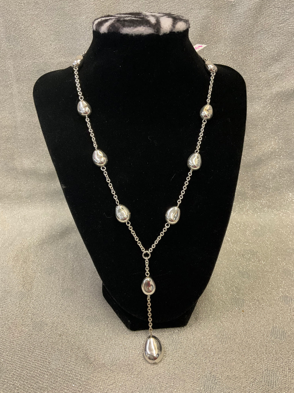 Branded silver necklace