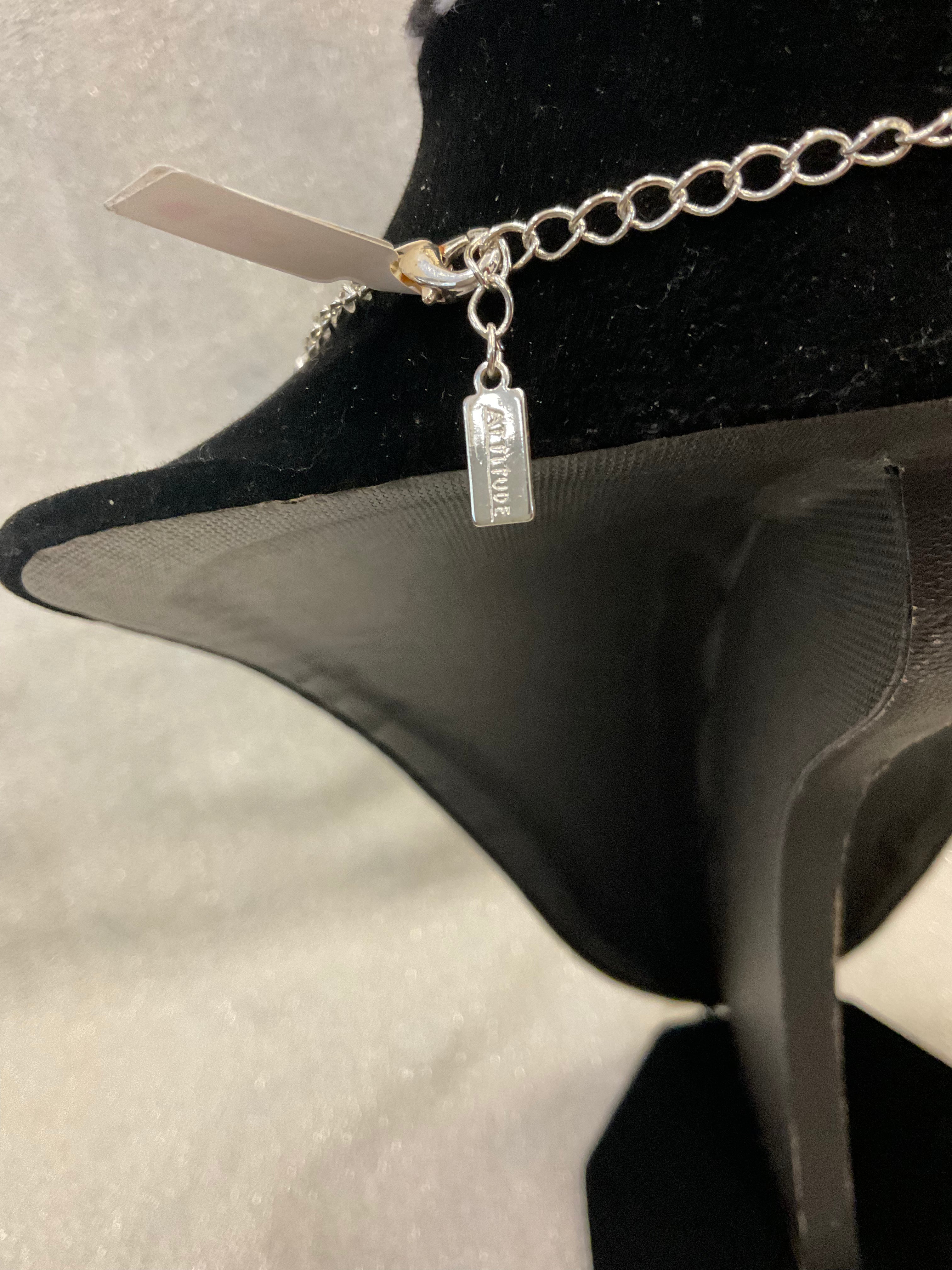 Branded silver necklace