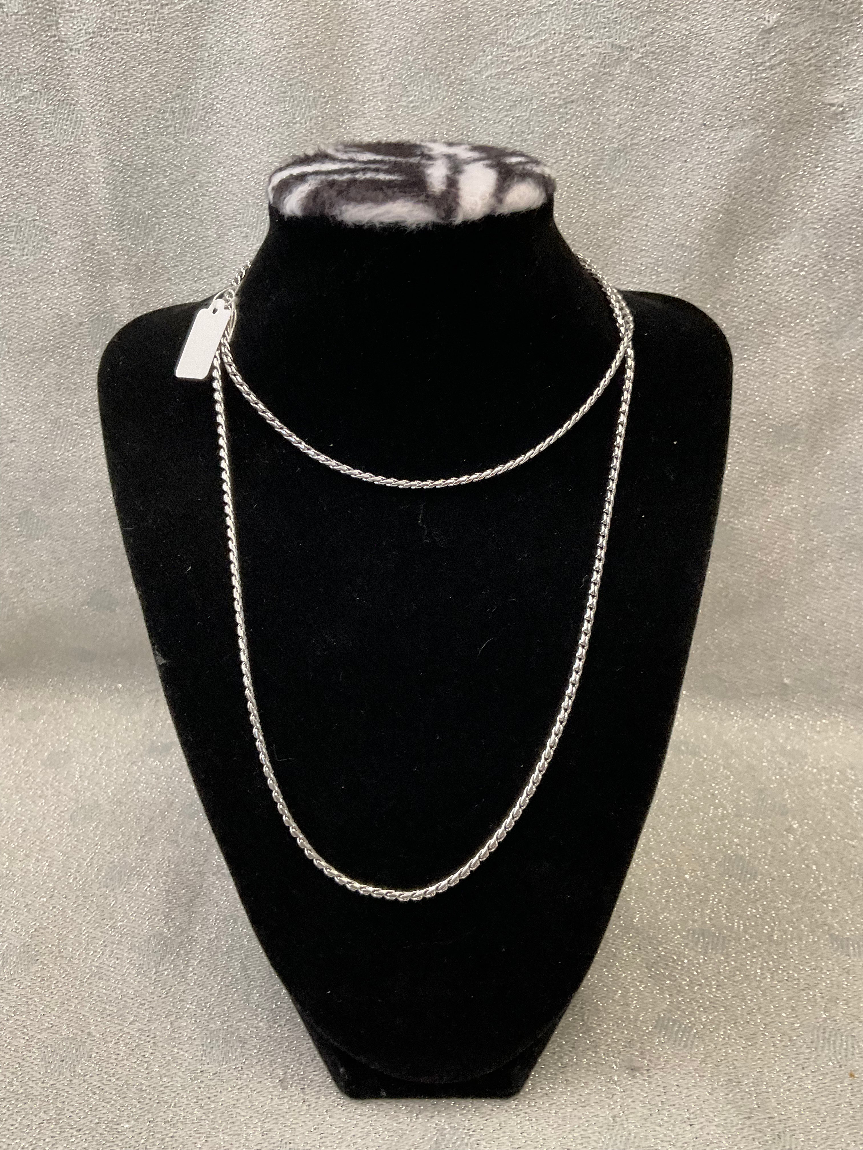 Long silver chain
