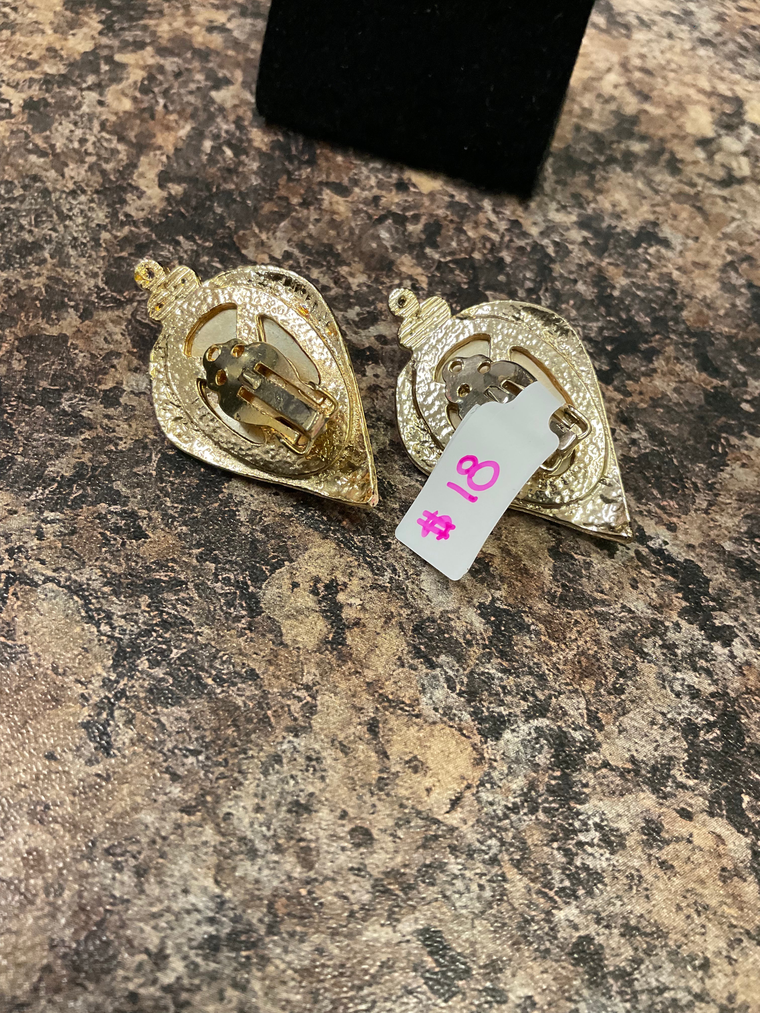 Vintage clip on earrings