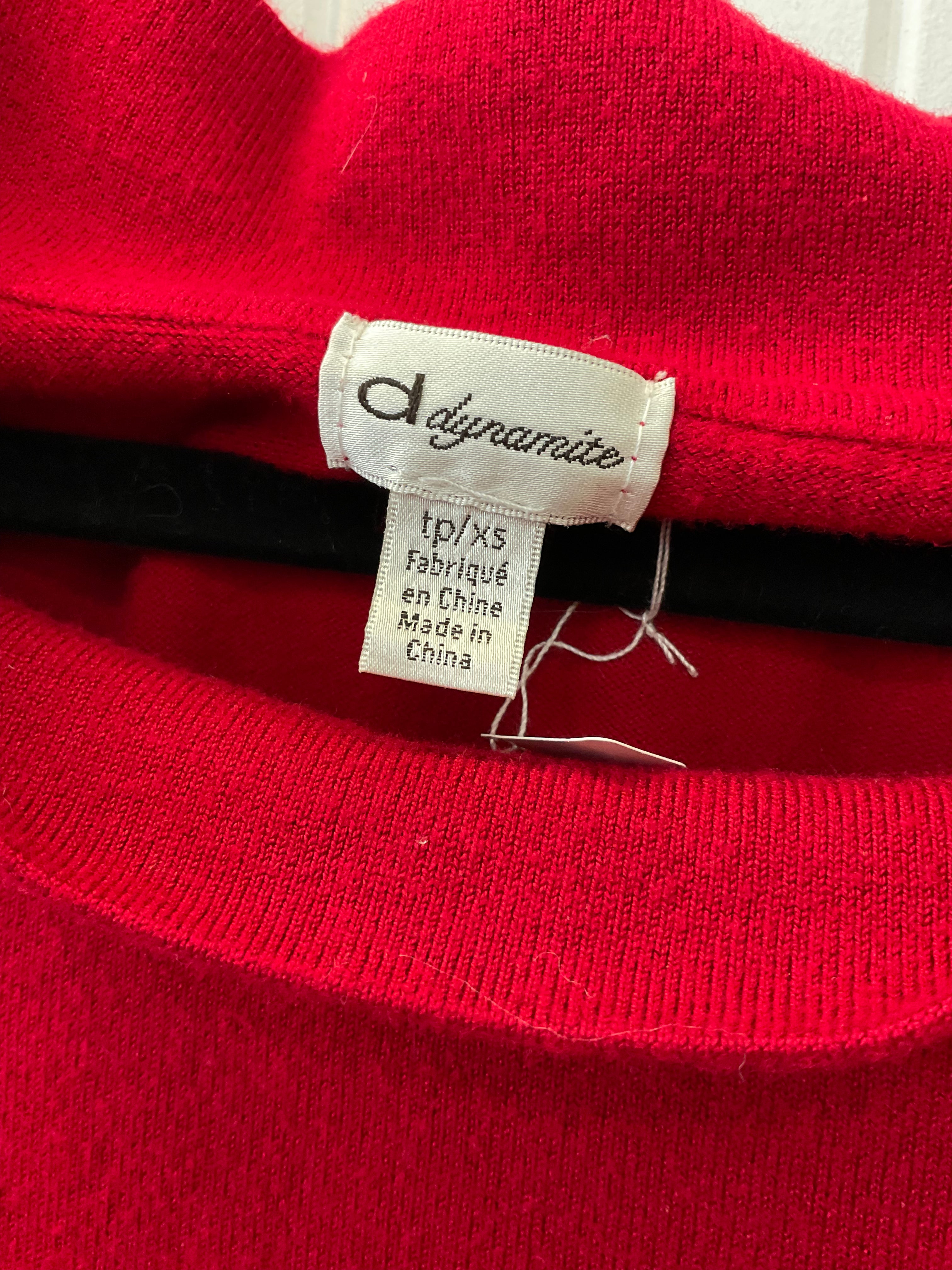 Dynamite Red Fitted Sweater XS