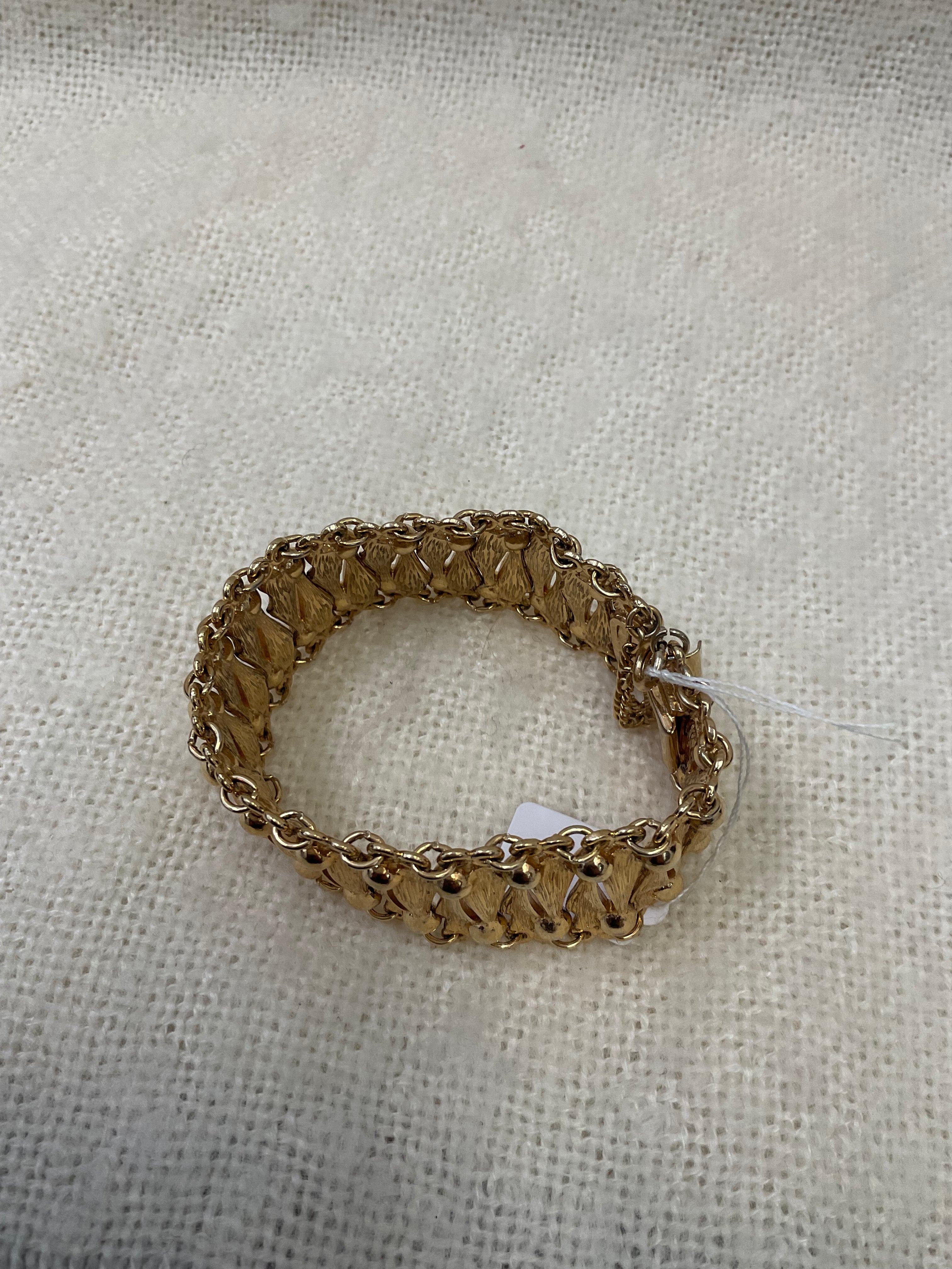 Vintage gold‑tone statement bracelet – $32