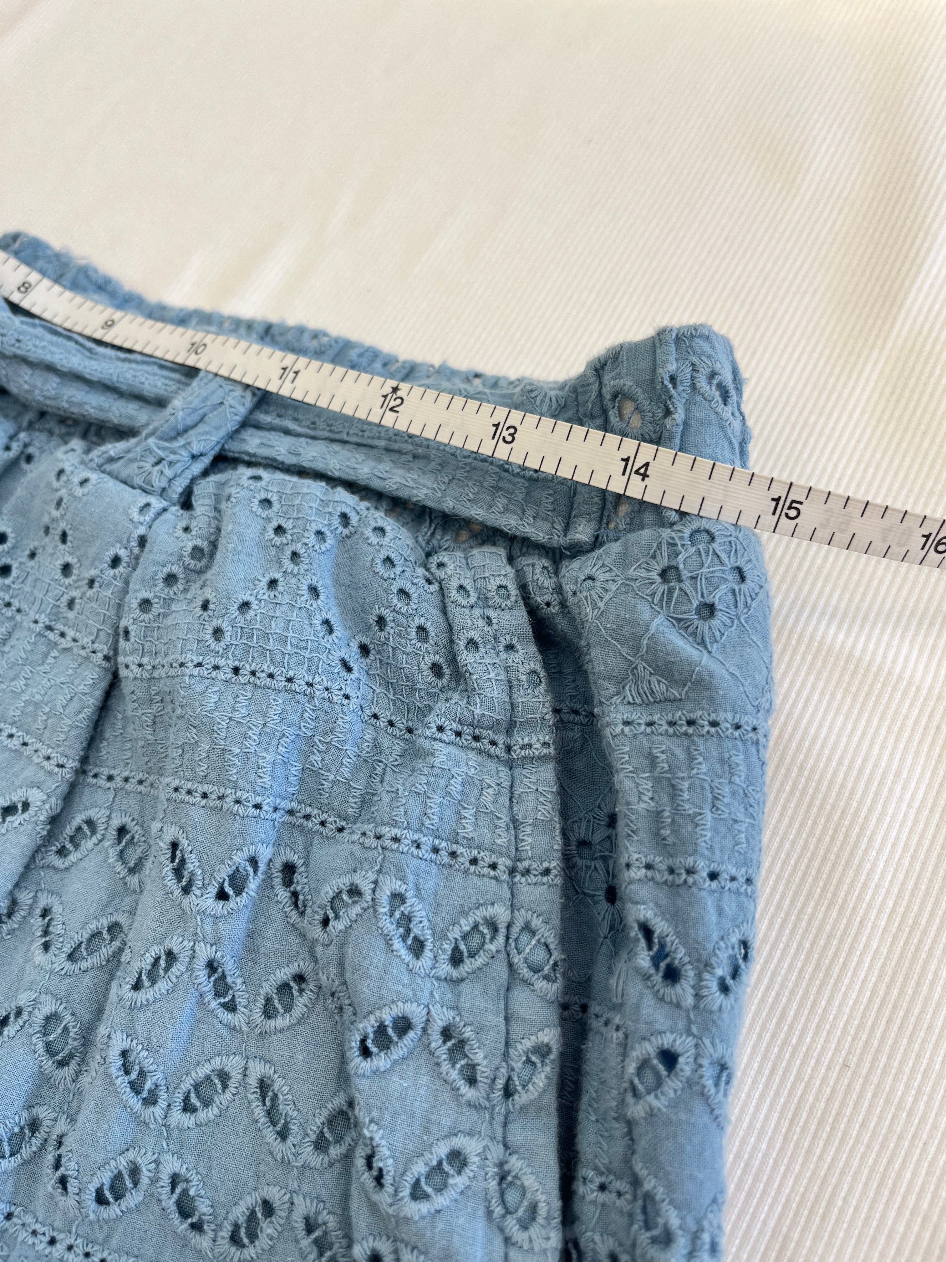 Blue Cotton Shorts