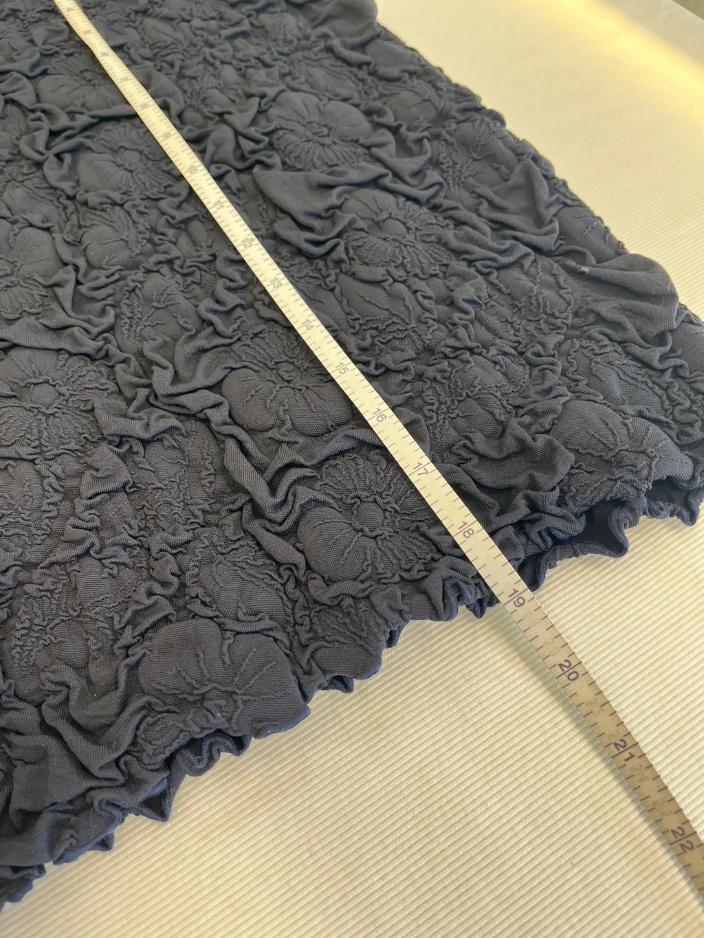 Black Crinkle Bodycon Pencil Skirt