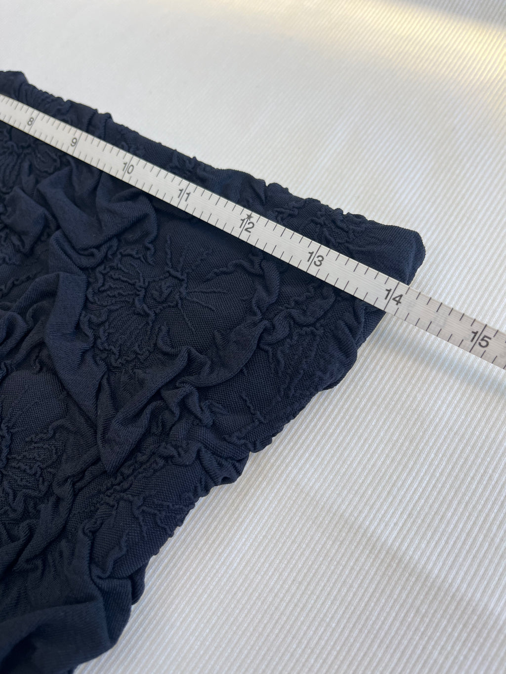 Black Crinkle Bodycon Pencil Skirt