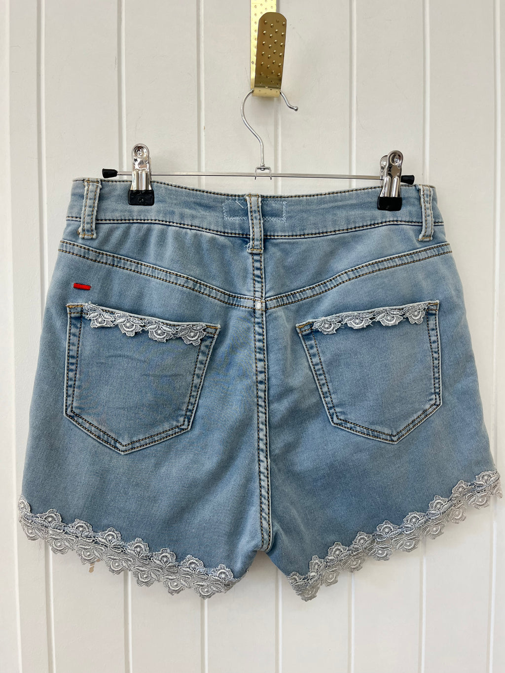 Blue Shorts with Lace