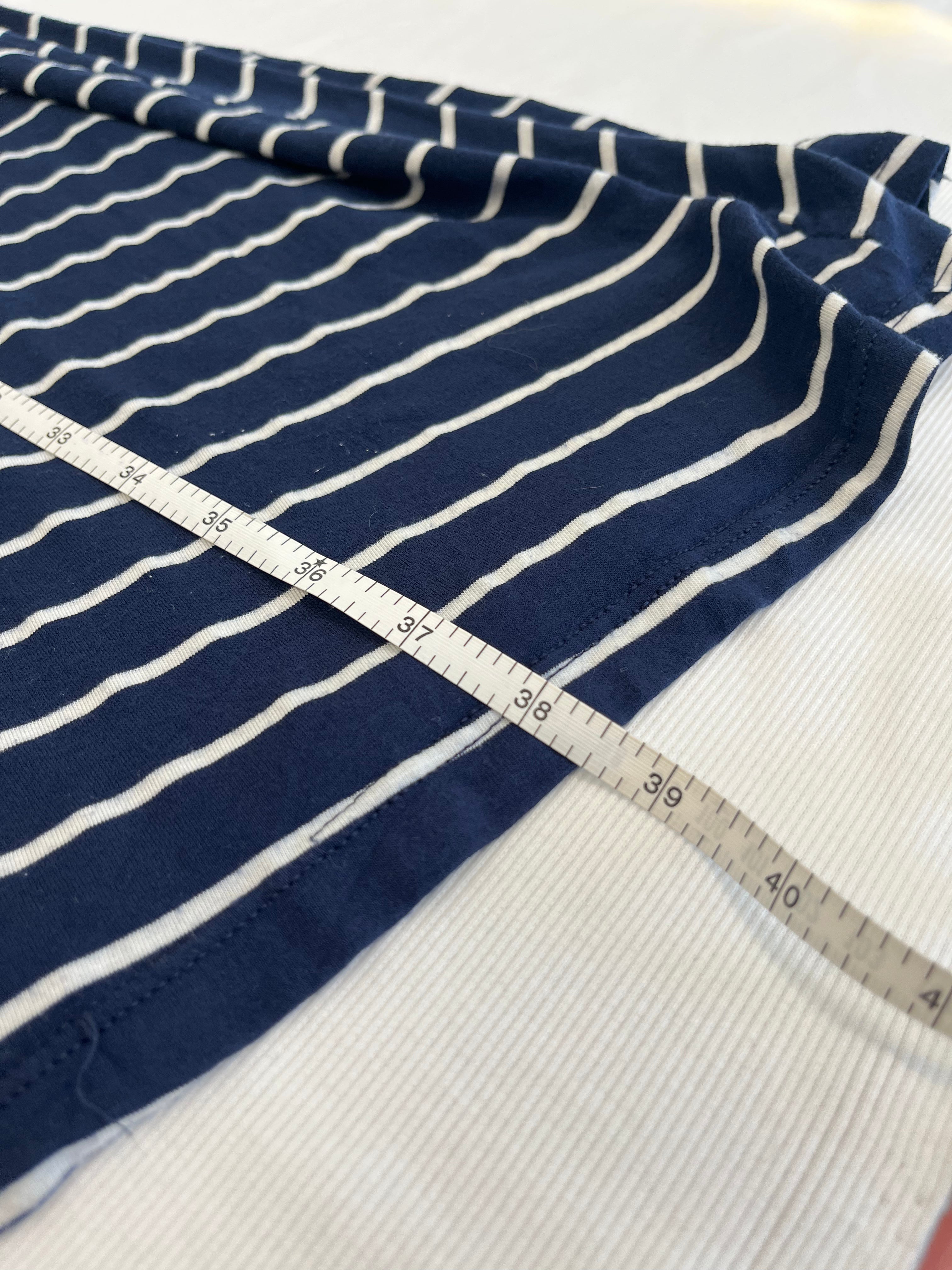 Navy and White Stripped Maxi Skirt