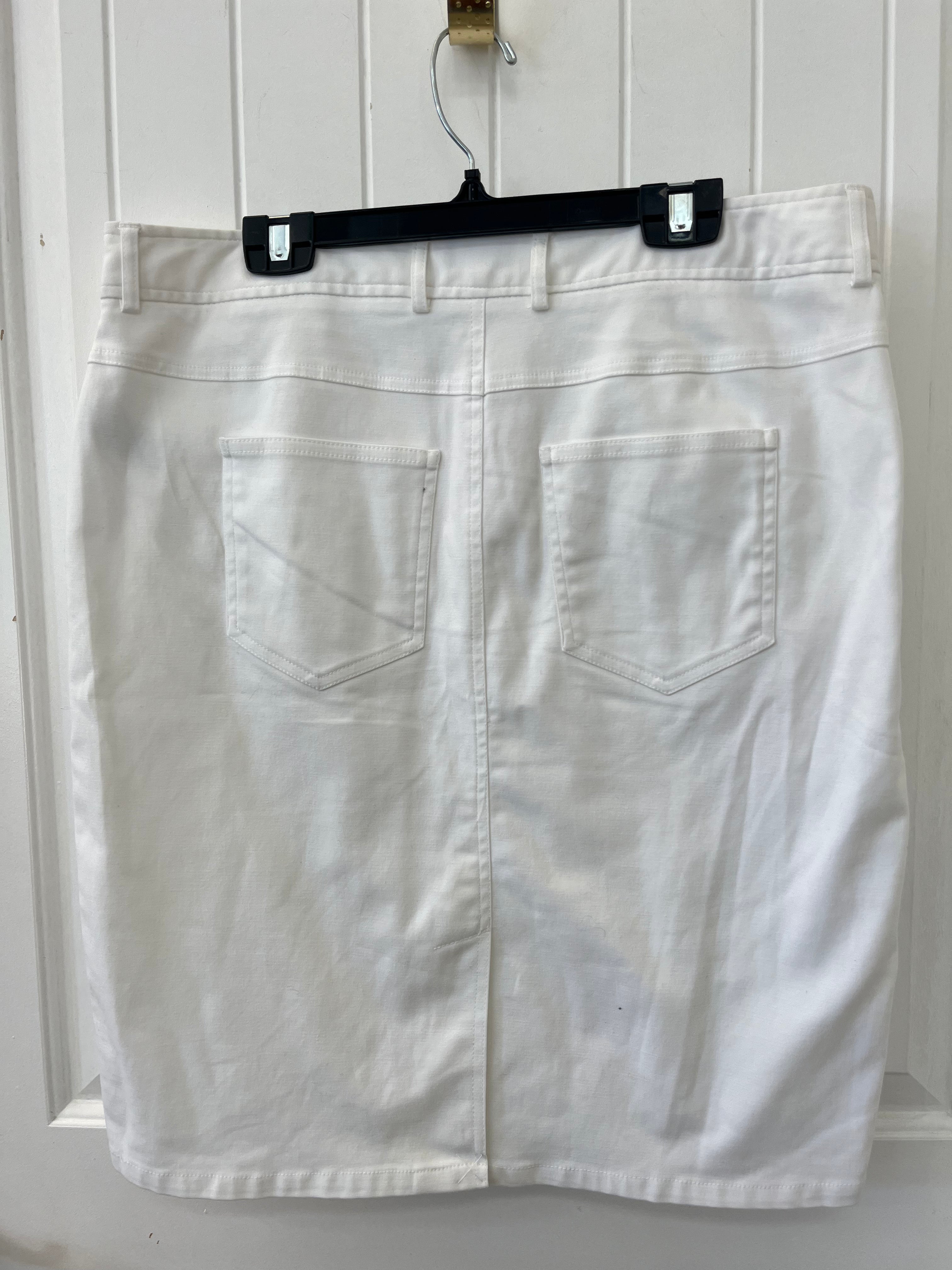 White Denim Skirt