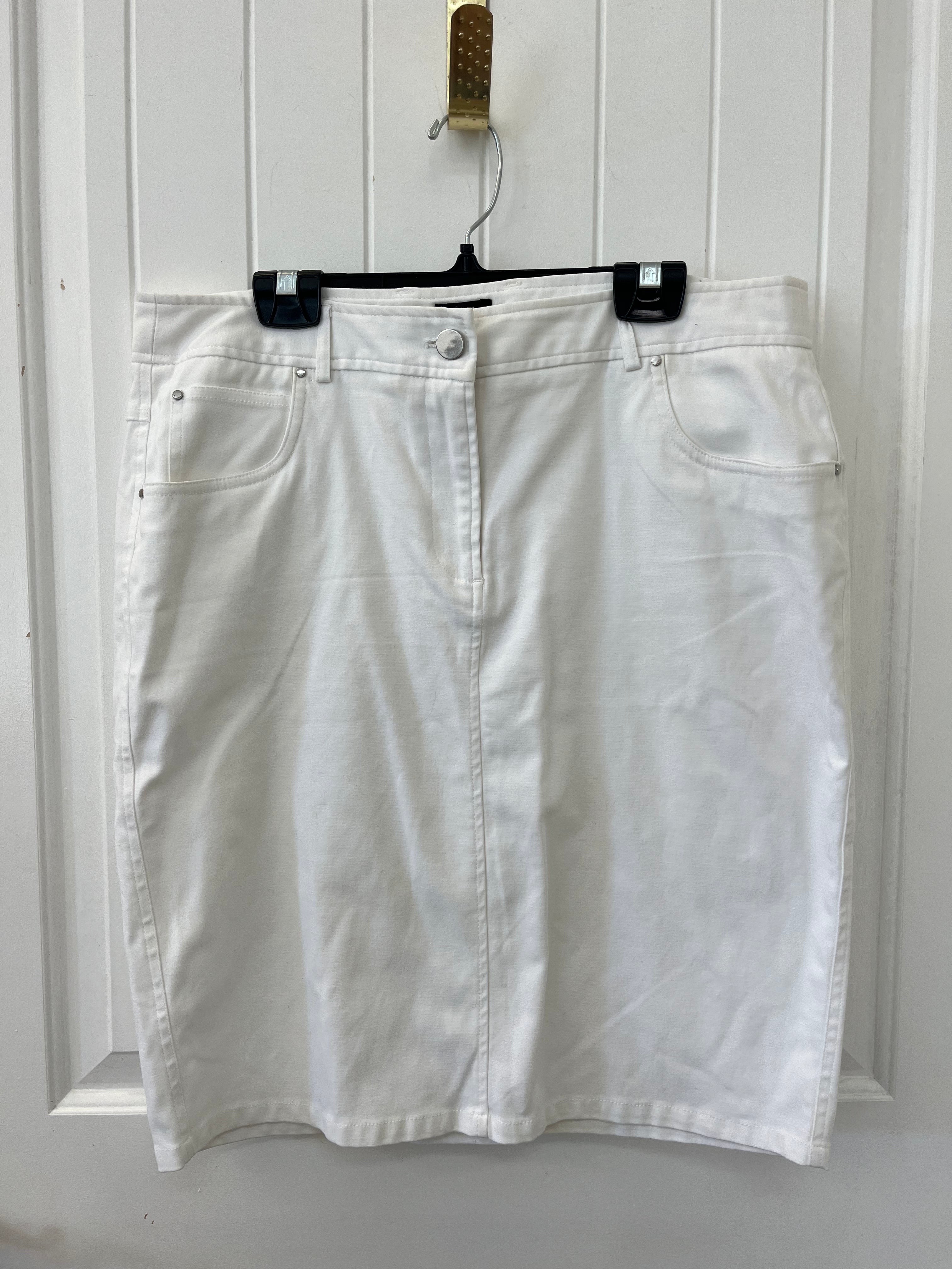 White Denim Skirt