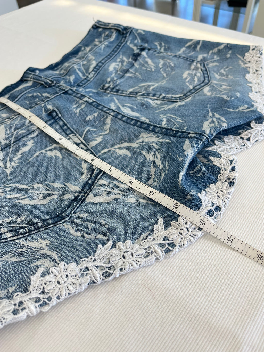 Jean Shorts With Lace