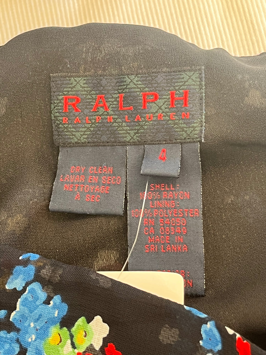 Ralph Lauren Black Floral Skirt