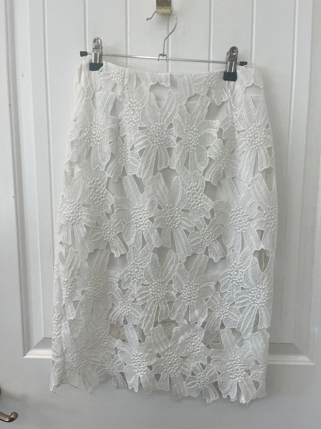 White Floral Skirt
