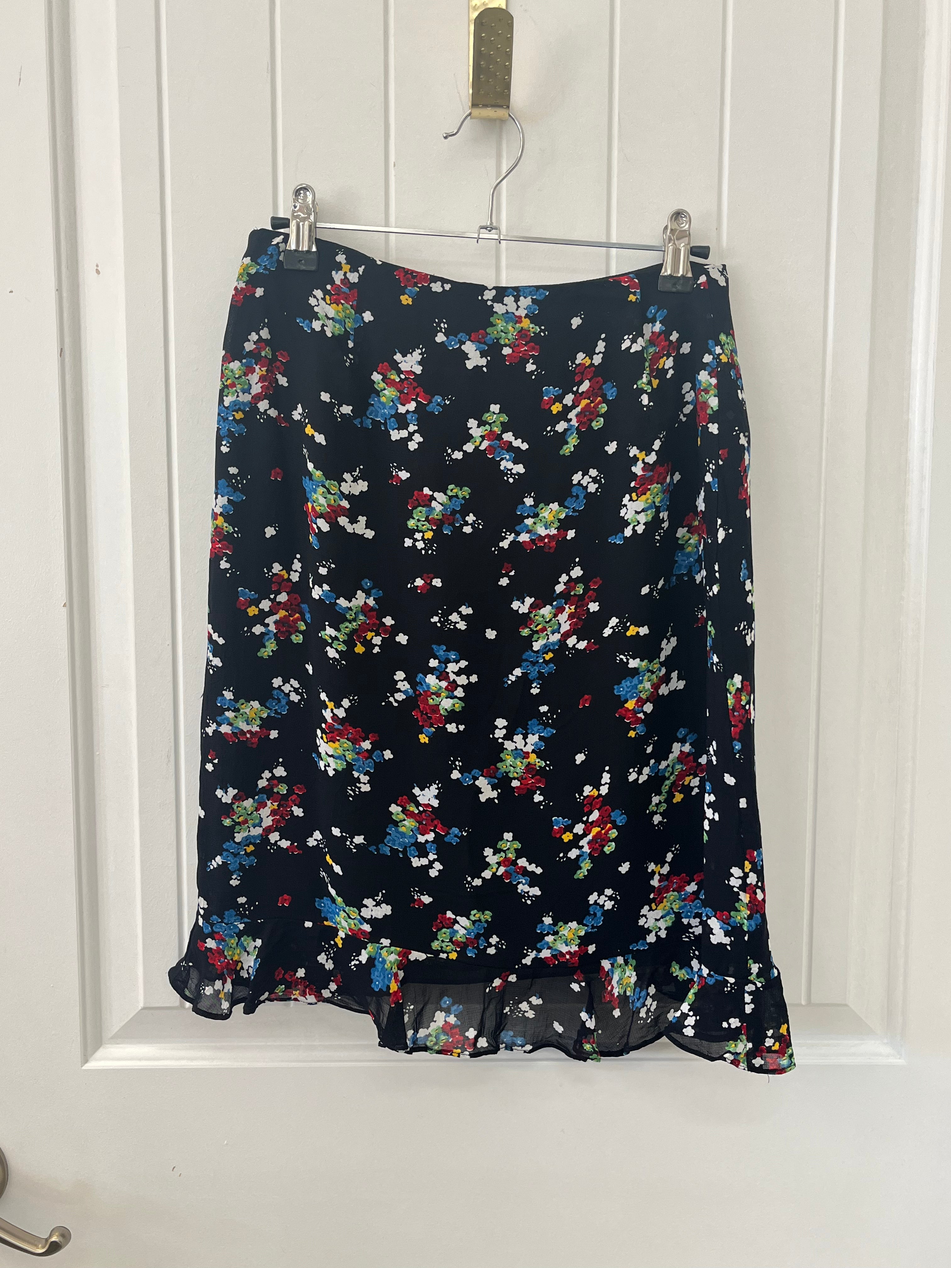 Ralph Lauren Black Floral Skirt