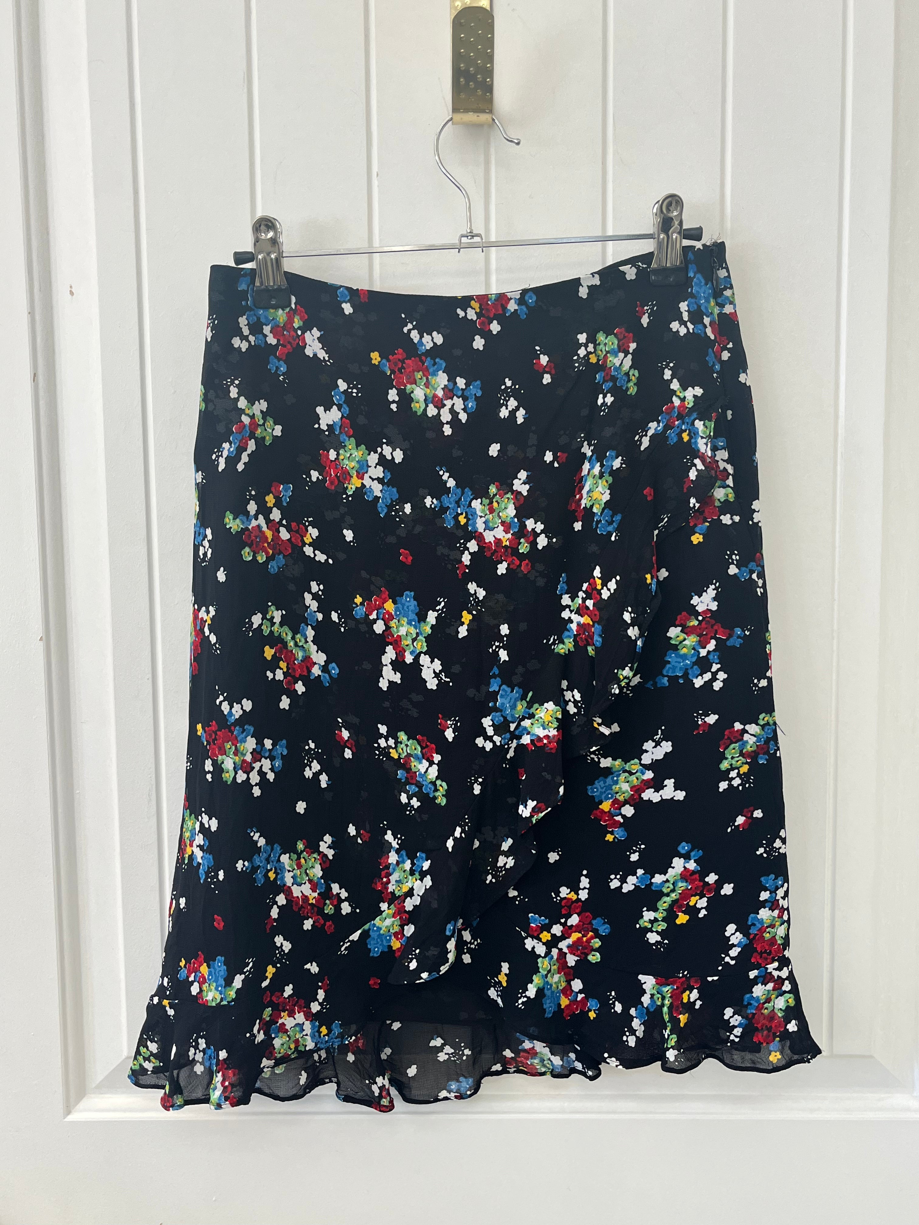 Ralph Lauren Black Floral Skirt
